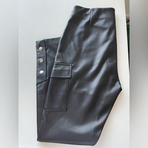 Zara black leather pants
